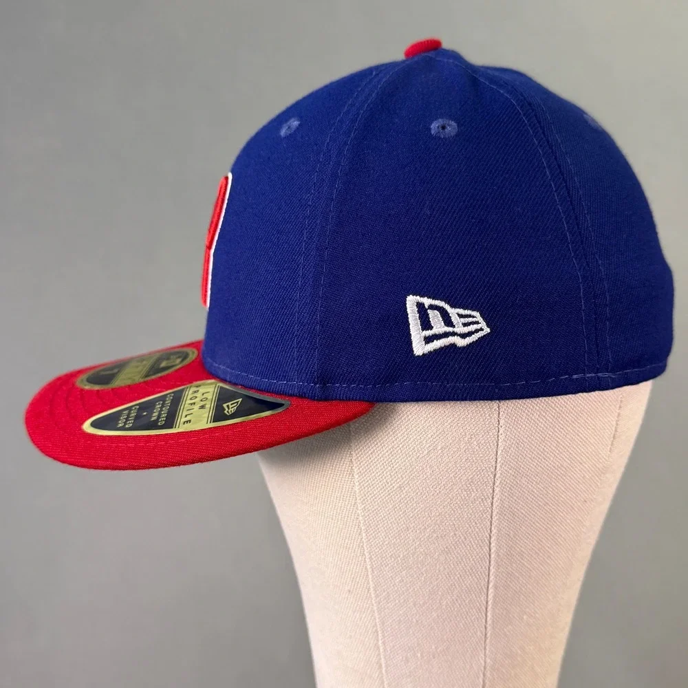 New Era 59FIFTY Low Profile Philadelphia Phillies Hat Blue Red Size 7